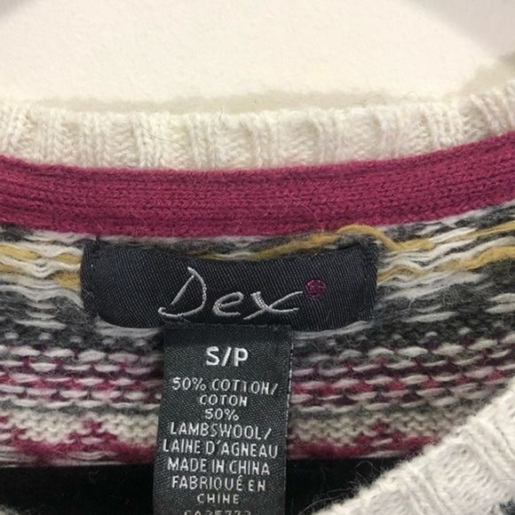 3/$25 Dex Fair Isle Bell Sleeve Cardigan Size S - Picture 3 of 6